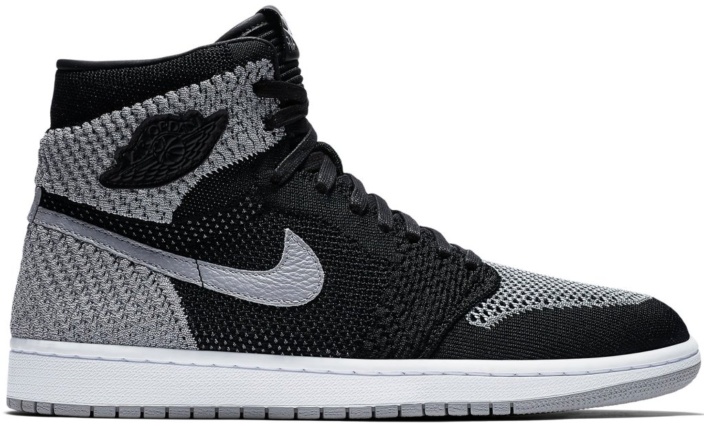 Jordan 1 Retro High Flyknit Shadow Black/Wolf Grey-White (919704-003)