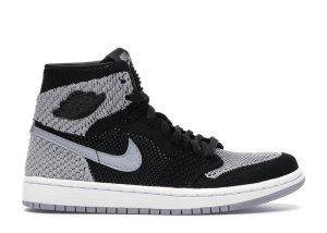 Jordan 1 Retro High Flyknit Shadow (GS) Black/Wolf Grey-White (919702-003)