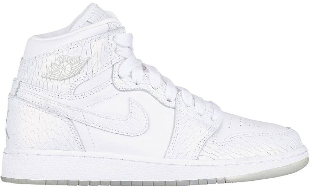 Jordan 1 Retro High Heiress Pure Platinum (GS) White/White-Pure Platinum (832596-100)