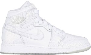 Jordan  1 Retro High Heiress Pure Platinum (GS) White/White-Pure Platinum (832596-100)