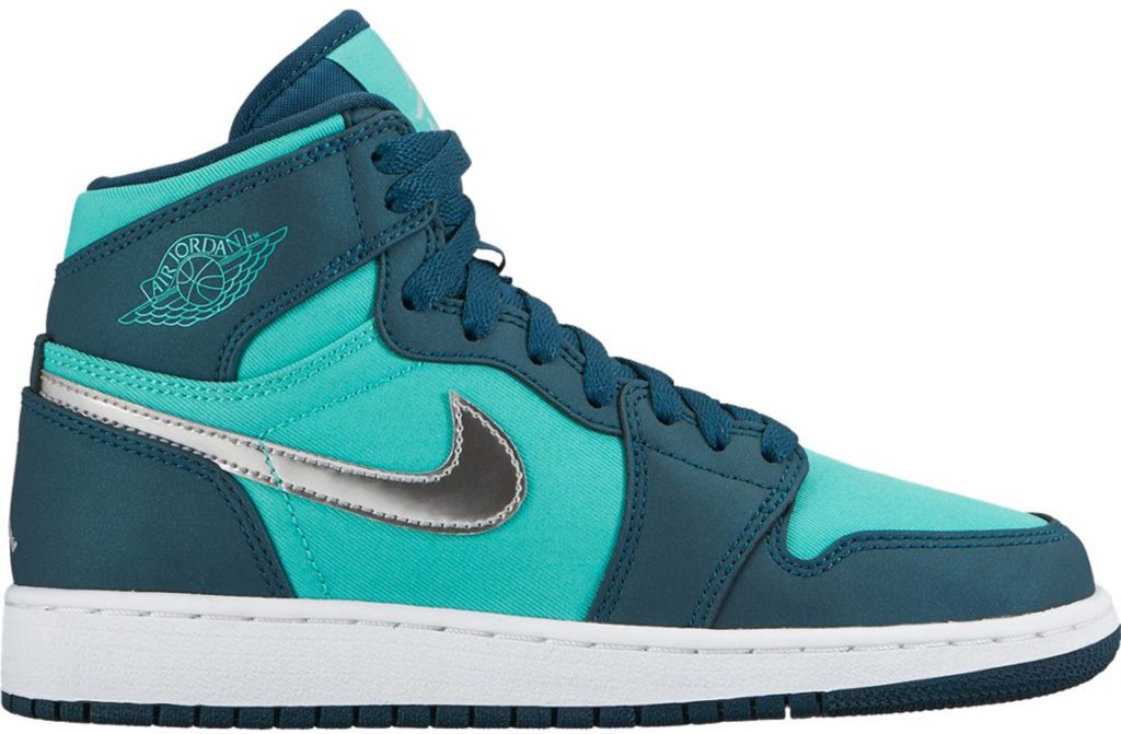 Jordan 1 Retro High Hyper Jade Metallic Silver (GS) Hyper Jade/Metallic Silver-Midnight Turquoise-White (332148-318)