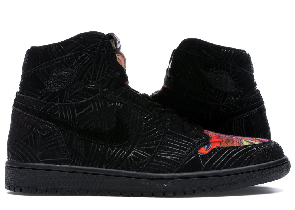 Jordan 1 Retro High Los Primeros Black/Black-Multi-Color (AH7739-001)