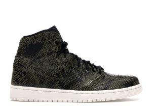 Jordan 1 Retro High Snakeskin (W) Olive Canvas/Phantom-Black (AH7389-302)