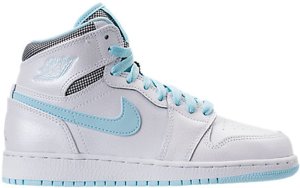 Jordan 1 Retro High White Still Blue (GS) White/White-Still Blue (332148-106)