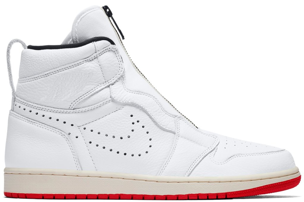 Jordan 1 Retro High Zip White University Red White/Black-Sail-University Red (AR4833-100)