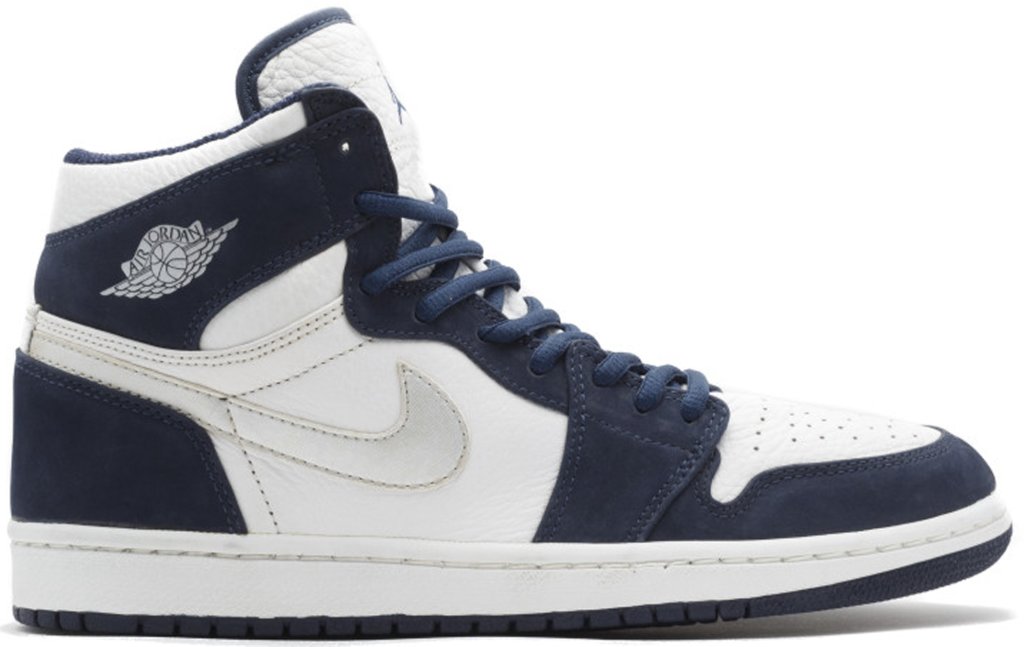 Jordan 1 Retro Japan Navy (2001) White/Metallic Silver-Midnight Navy (136060-101)