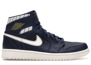 Jordan 1 Retro Jeter RE2PECT Midnight Navy/Metallic Gold-Sail (715854-402)