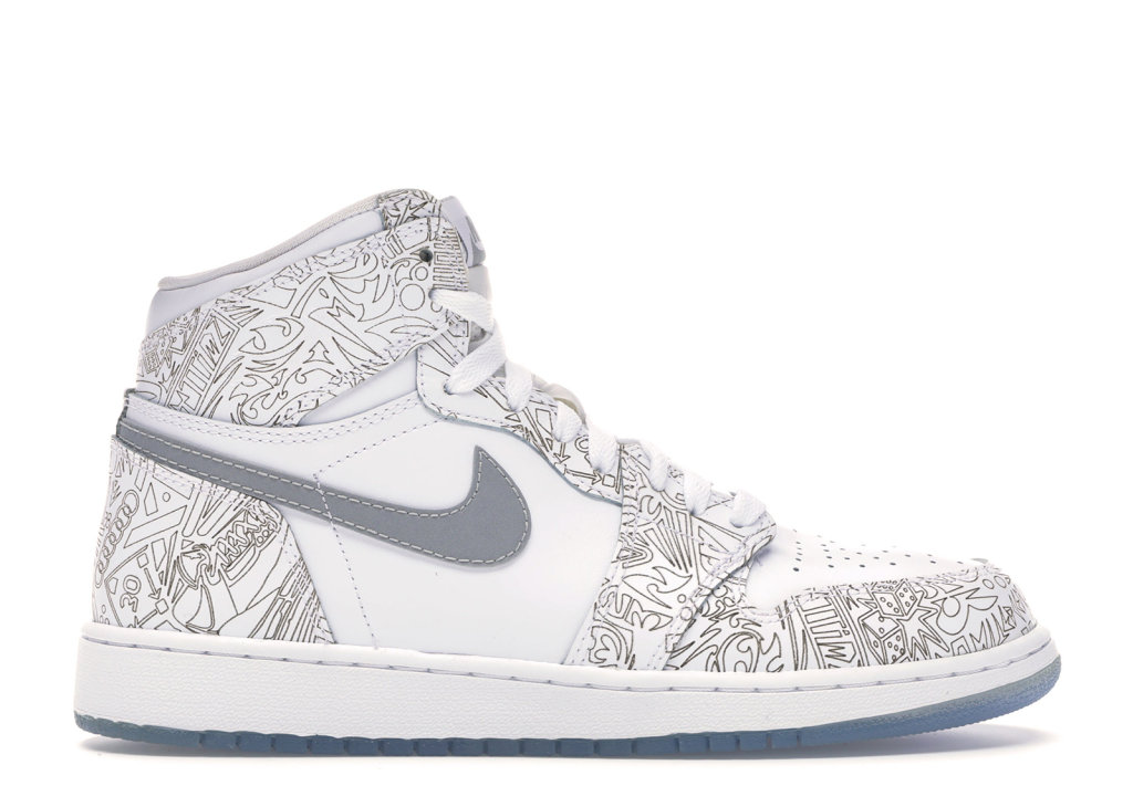 Jordan 1 Retro Laser (GS) White/Metallic Silver (705290-100)