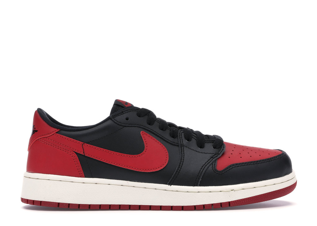 Jordan 1 Retro Low Bred 2015 (GS) Black/Varsity Red-Sail (709999-001)