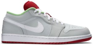 Jordan 1 Retro Low Hare (2015) Grey Mist/University Red-Poison Green (553558-021)