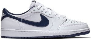 Jordan 1 Retro Low Metallic Blue White/Midnight Navy (705329-106)