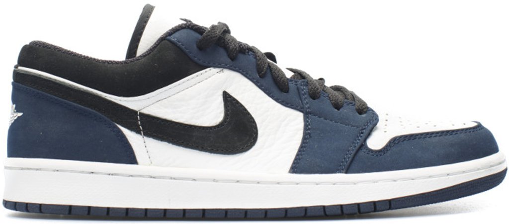 Jordan 1 Retro Low Navy (2004) White/Black-Midnight Navy (309192-101)