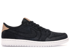 Jordan  1 Retro Low OG Black Vachetta Black/Vachetta Tan-White (905136-010)