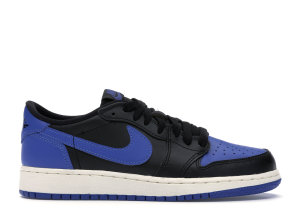 Jordan 1 Retro Low Royal Blue (GS) Black/Varsity Royal-Sail (709999-004)