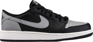 Jordan 1 Retro Low Shadow (GS) Black/Medium Grey-Sail (709999-003)