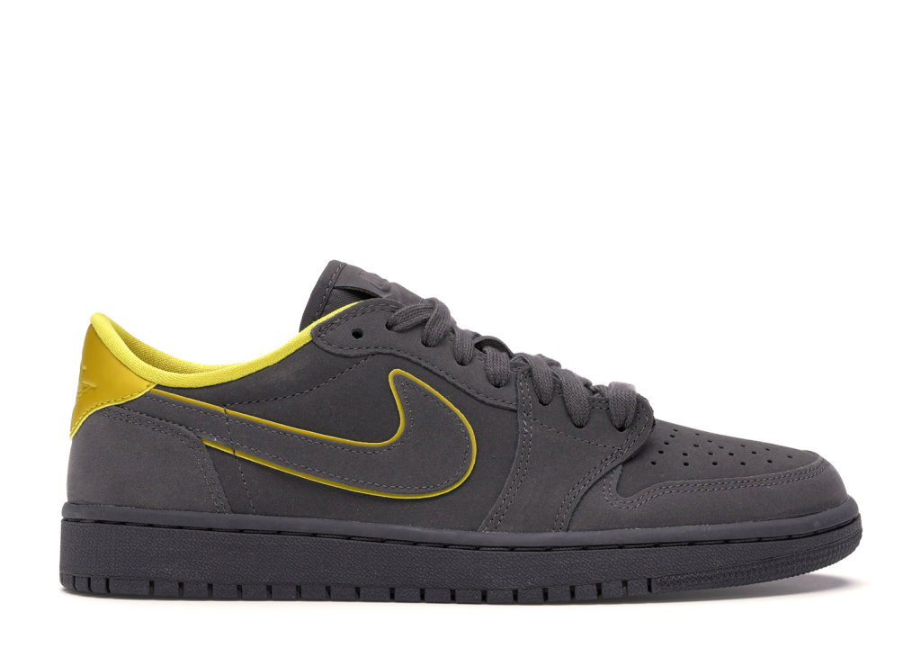 Jordan 1 Retro Low Thunder Grey (W) Thunder Grey/Bright Citron-White (AQ0828-017)