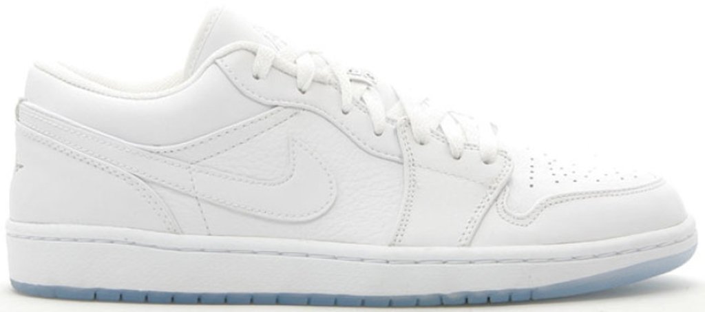Jordan 1 Retro Low White (2004) White/White-Metallic Silver (309192-111)