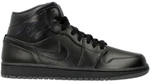 Jordan 1 Retro Mid Black (2016) Black/Black-Dark Grey (554724-021)