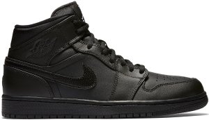 Jordan 1 Retro Mid Black (2017) Black/White (554724-034)