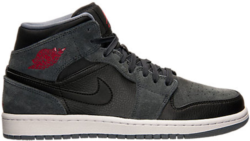 Jordan 1 Retro Mid Black Gym Red Anthracite Black/Gym Red-Anthracite-Cool Grey (554724-018)