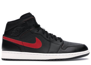 Jordan 1 Retro Mid Black Team Red Black/Team Red-Team Red-White (554724-009)