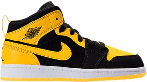 Jordan 1 Retro Mid New Love 2017 (PS) Black/Varsity Maize-White (640734-035)