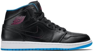 Jordan 1 Retro Mid Radio Raheem Black/Fire Pink-Photo Blue (554724-029)