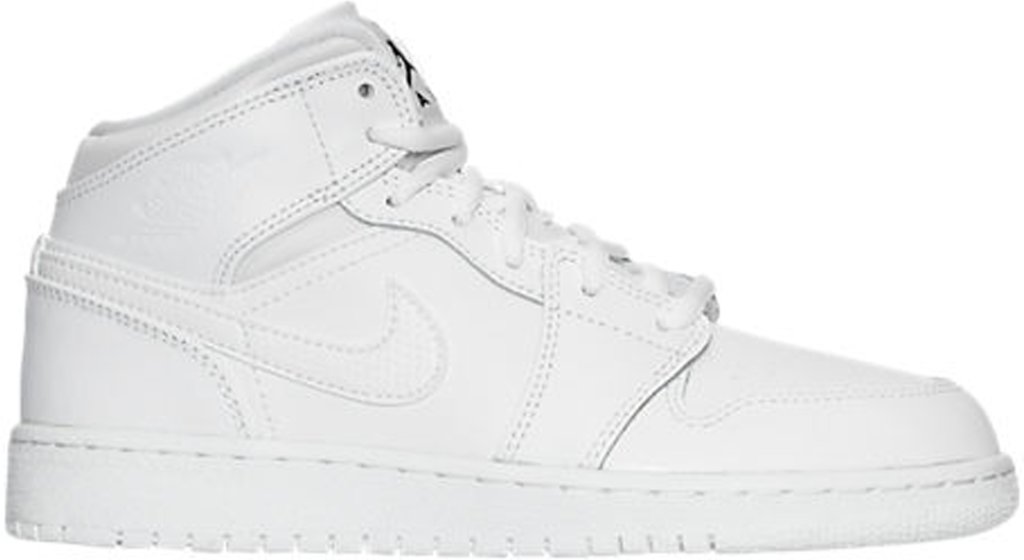 Jordan 1 Retro Mid White 2017 (GS) White/Black-White (554725-110)