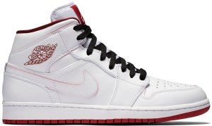 Jordan 1 Retro Mid White Gym Red Black White/Gym Red-Black (554724-103)