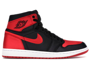 Jordan 1 Retro Satin “Banned” Black/University Red-White (917359-001)