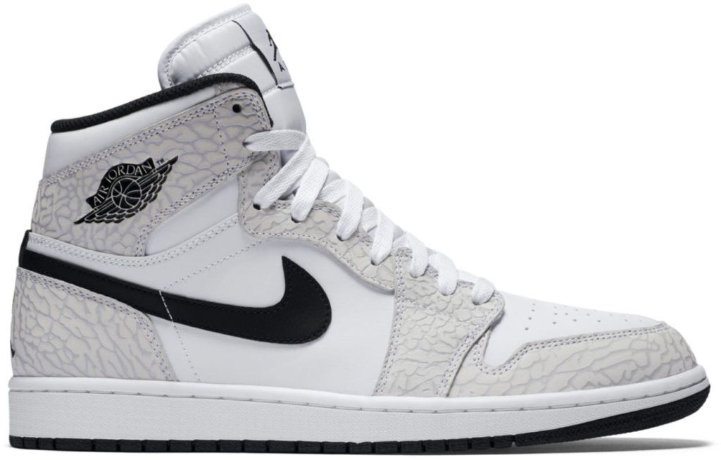 Jordan 1 Retro White Elephant Print White/Pure Platinum (839115-106)