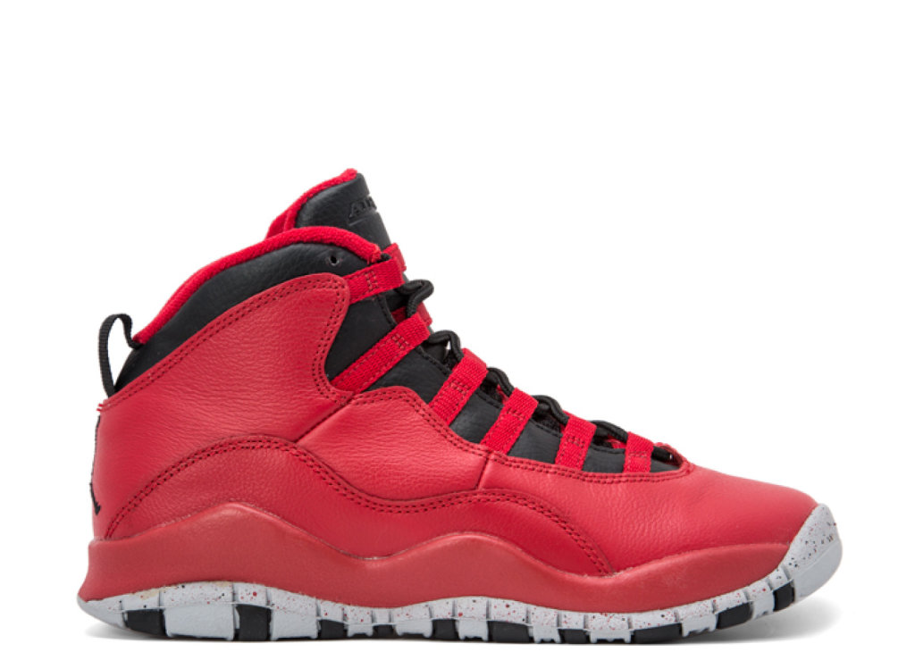 Jordan 10 Retro Bulls Over Broadway (GS) Gym Red/Black/Wolf Grey (705179-601)