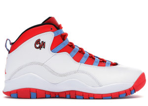 Jordan 10 Retro Chicago Flag (GS) White/Light Crimson-University Blue-Black (310806-114)