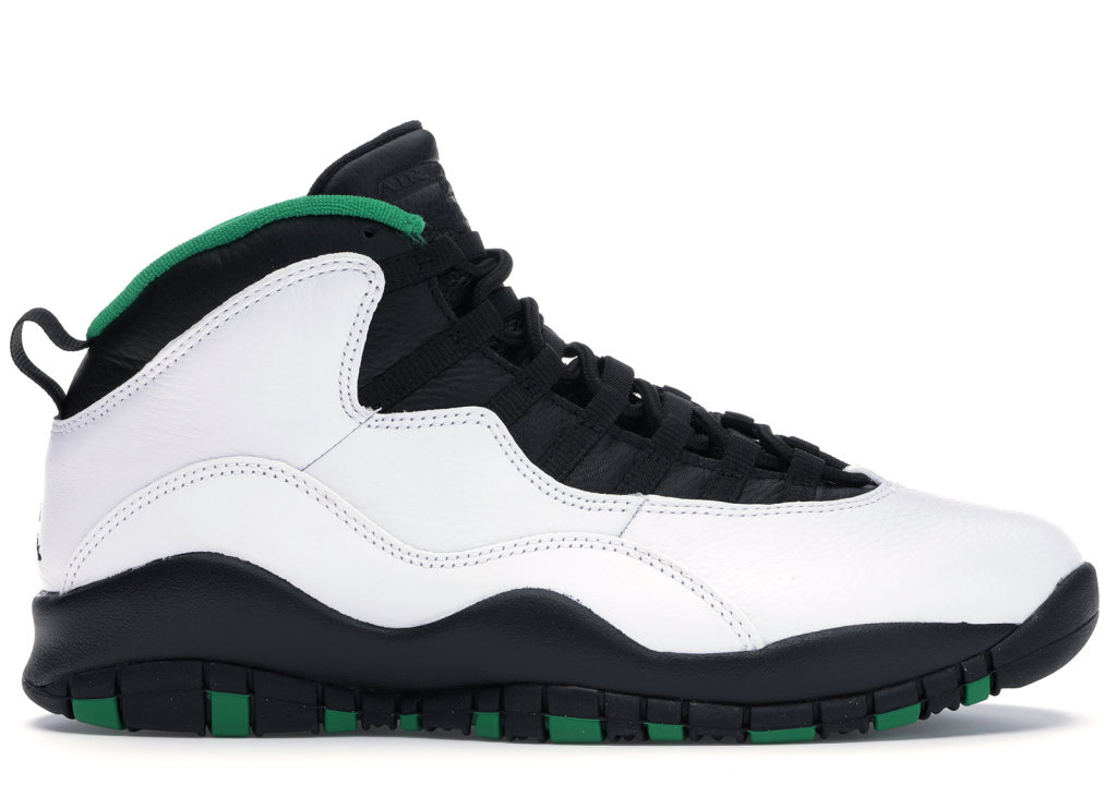 Jordan 10 Retro Seattle White/Black-Green-Yellow (310805-137)