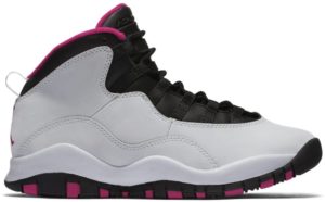 Jordan 10 Retro Vivid Pink (GS) Pure Platinum/Black-Vivid Pink (487211-008)