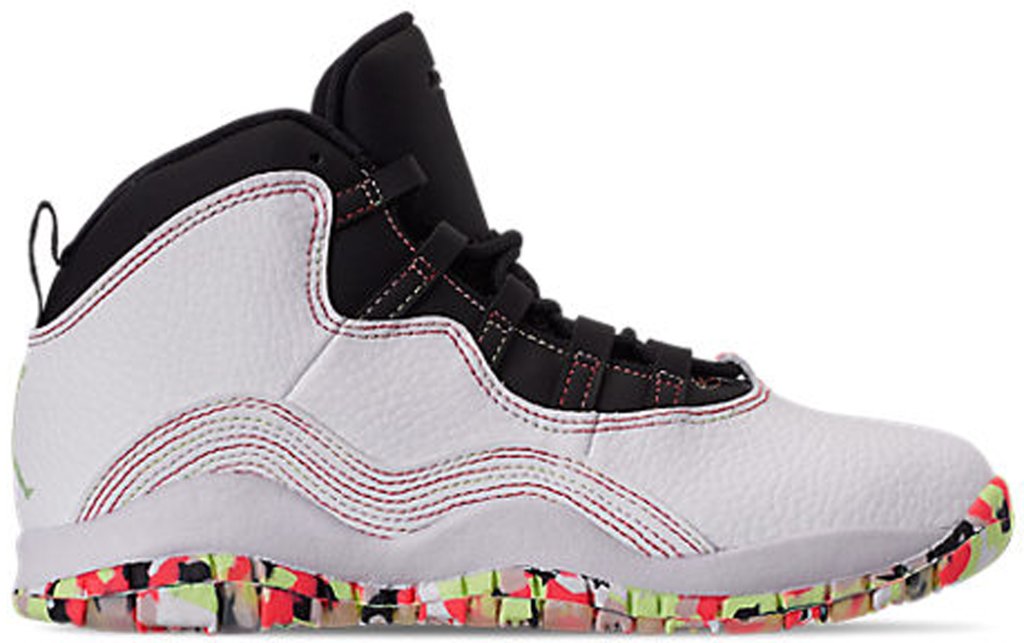 Jordan 10 Retro White Barely Volt Ember Glow (PS) White/Barely Volt-Black-Ember Glow (BV1844-176)