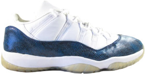 Jordan 11 OG Low Navy Snakeskin 2001 White/Black-Navy (136071-102)
