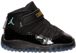 Jordan 11 Retro Gamma Blue (TD) Black/Gamma Blue-Black-Varsity Maize (378040-006)