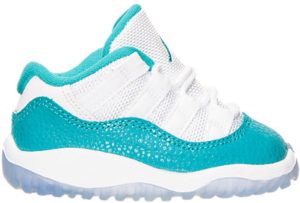 Jordan 11 Retro Low Aqua Safari (TD) White/Turbo Green-Volt Ice-Black (645107-143)