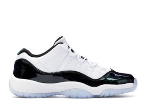 Jordan 11 Retro Low Iridescent (GS) White/Black-Emerald Rise (528896-145)
