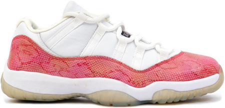 Jordan 11 Retro Low Pink Snakeskin (2001) (W) White/Black-Pink (833003-103)