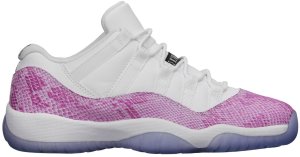 Jordan 11 Retro Low Pink Snakeskin 2013 (GS) White/Black-Pink (580521-108)