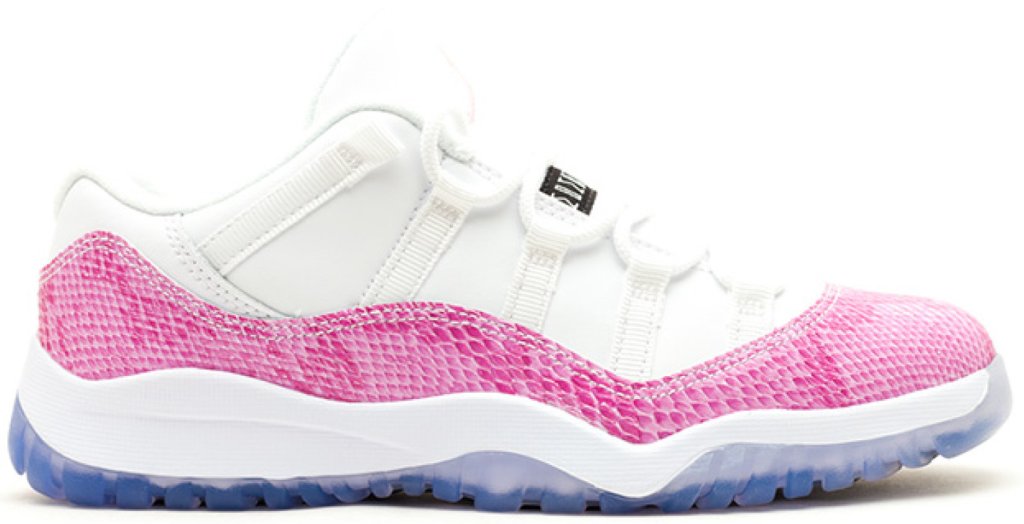 Jordan 11 Retro Low Pink Snakeskin (PS) White/Black-Pink (580522-108)