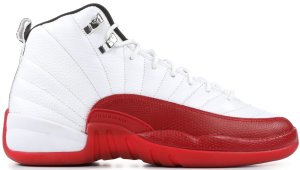 Jordan 12 Retro Cherry 2009 (GS) White/Black-Varsity Red (153265-110)