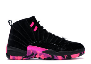 Jordan  12 Retro Doernbecher (2017) Black/Pink Blast-Hyper Violet (AH6987-023)