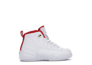 Jordan 12 Retro Fiba 2019 (PS) White/University Red-Metallic Gold (151186-107)