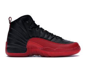 Jordan  12 Retro Flu Game 2016 (GS) Black/Varsity Red (153265-002)