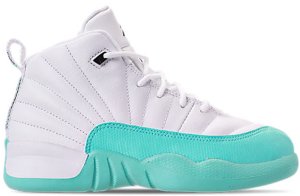 Jordan  12 Retro Light Aqua (PS) White/Black-Light Aqua (510816-100)