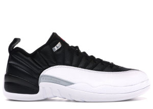 Jordan  12 Retro Low Playoffs Black/Varsity Red-White-Metallic Silver (308317-004)