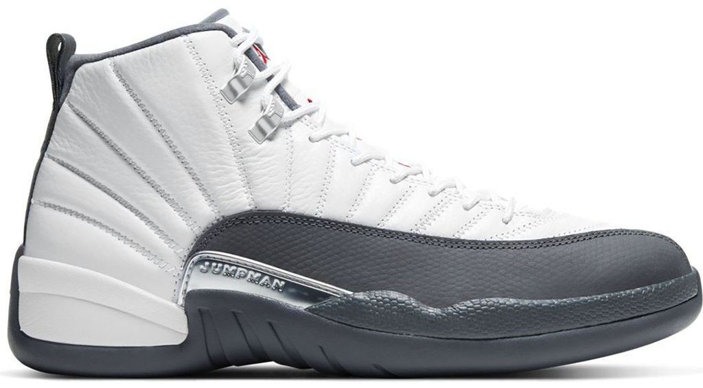 Jordan 12 Retro White Dark Grey White/Dark Grey-Gym Red (130690-160)